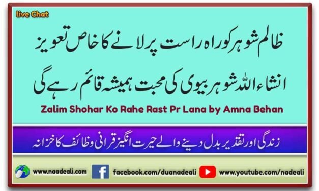 Zalim Shohar Ko Rahe Rast Pr Lana 100% Best