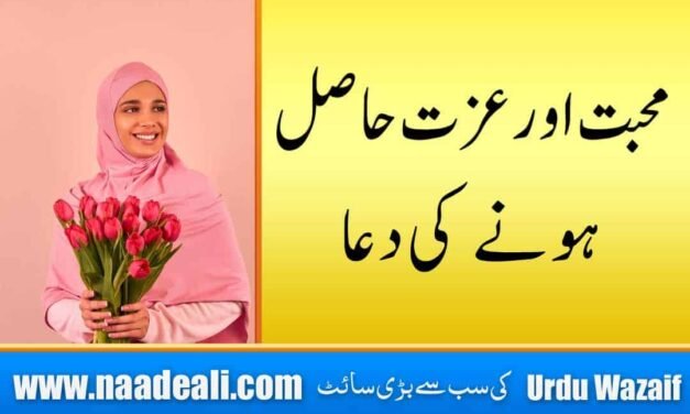 Mohabbat aur Izzat Hasil Hone ki Dua