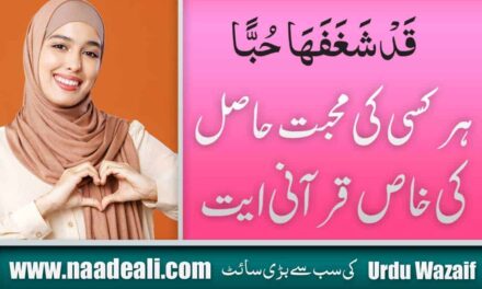 Qad Shaghafaha Hubban Wazifa Benefits